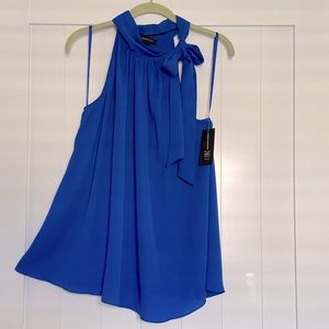 INC Egyptian Blue Halter Style Tunic Size 6